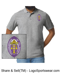 Men's Logo Polo Light Gray Design Zoom